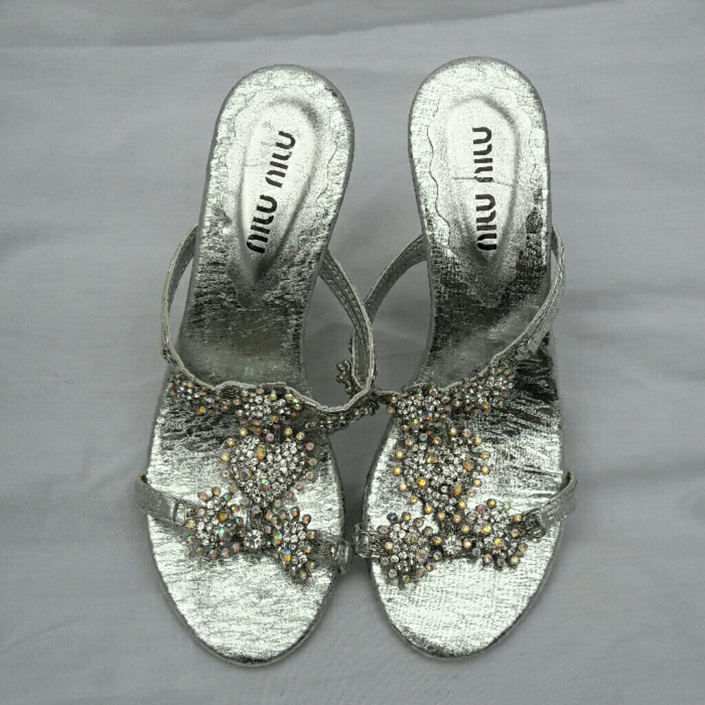 Miu Miu Embellished rhinestone Heels Bridgerton Euphoria Cinderella